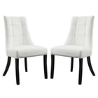 Modway Noblesse Vinyl Dining Chair - White - 2 Pack-Elegant Dining Chair