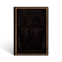 Paperblanks - Collection Reliure à l'Ancienne Carnet Flexi à Courverture Souple Midi Ligné - Noir Marocain-176 pages, 21 lignes par page