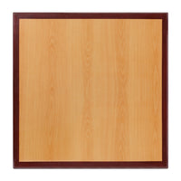 Flash Furniture – Dessus de table carré en résine de 30 po à deux tons, cerisier et acajou (TP2TONE3030)-Ensemble de 2 dessus de table de restaurant