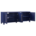 Hudson&Canal Chabot TV Stand for TV's up to 75" - Dark Blue-Clean with a soft, dry cloth and no harsh chemicals or abrasive cleaning materials