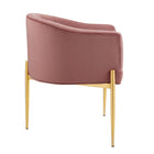 Modway Savour Tufted Performance Velvet Accent Chairs - Dusty Rose - 2 Pack-Chair Weight Capacity: 300 lbs.
