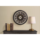 Monarch Specialties - Horloge - 23 po Rond - Mécanisme D'Engrenage - Horloge Murale - Brun - Transitionnel-Le cadre épais en plastique brun et l'affichage numérique romain facile à lire sous une surface en verre, offrent un mouvement à quartz moderne pour un chronométrage précis