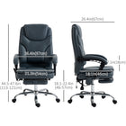 Vinsetto - Chaise de bureau en cuir PU avec massage chauffant et vibrations - gris-Hauteur d’assise réglable pour votre confort