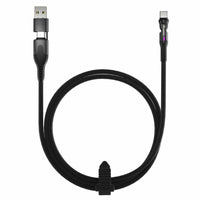 Statik PowerPivot Pro Nylon Braided Charge/Sync Cable USB-C to USB-C - 3.3 ft - Black-Rotating Connector Stays Out of Your Way. The PowerPivot  rotates and spins so you can still use your phone, in landscape or portrait mode, without interruptions