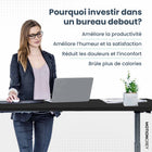 MotionGrey - Bureau assis-debout électrique à double moteur, réglable en hauteur, 165 po de largeur - Cadre noir-9