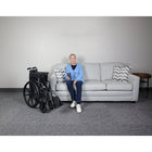 BIOS Living 18" Phoenix Wheelchair -PVC cushion seat with rear storage pocket