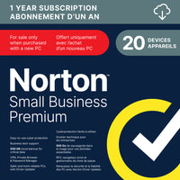Norton Small Business Premium 2024, Business Cybersecurity with Antivirus for New PC - 20 Devices - 1 Year Subscription [Download]-Valid email address must be provided at checkout