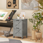 HOMCOM 2-Drawer Letter/A4 Filing Cabinet - Stone Grey-Also serves as a convenient printer cabinet, adding to its functionality
