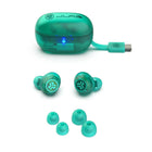 JLab Go Pop True Wireless Earbuds with Active Noise Cancelling - Transparent Teal-10mm Dynamic Driver