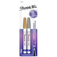 Sharpie Oil-Based Paint Marker - Extra Fine Tip - Gold and Silver - 2 Pack-Oil-Based paint marker for use on many surfaces including metal, wood, rubber, plastic, stone and pottery