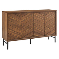 Modway Harper Chevron 59" Sideboard - Walnut-Contemporary Sideboard