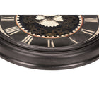 Monarch Specialties - Horloge - 23 po Rond - Mécanisme D'Engrenage - Horloge Murale - Brun - Transitionnel-Aucun assemblage n'est nécessaire, il suffit d'insérer 3 piles AA (non incluses), de l'accrocher et de profiter de cette horloge décorative de style transitionnel à l'allure industrielle-vintage
