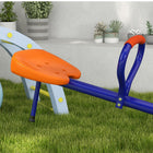 Outsunny - Balançoire à bascule en métal pour enfants, 2 places, rotation à 360° - Multicolore-Offre un mouvement de haut en bas ainsi qu'une rotation pour plus de plaisir 
