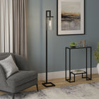 Hudson&Canal - Lampadaire Malva de 171 cm de haut avec abat-jour en verre - Bronze noirci/grainé-Conçu pour une ampoule à incandescence de 100 W - ampoule LED de 9 W, ampoule fluorescente (CFL) de 23 W ou ampoule LED à ballast automatique de 9 W, ampoule à culot E26, ampoule non incluse