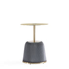 Manhattan Comfort Anderson 15.75" Modern Leatherette Upholstered End Table - Grey-Delivered to you Fully Assembled! No Assembly Required