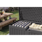 Suncast Extra Large Deck Box - 200 Gal. - Peppercorn-Multi wall panels are engineered for strength and durability.