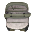 Champs Onyx Leather Compact Backpack - Khaki-Trolley strap for carry-on luggage