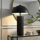 Hudson&Canal York 27" Tall Table Lamp with Metal Shade - Blackened Bronze/Blackened Bronze-Rated for one 60W incandescent bulb - 9W LED bulb, 13W fluorescent (CFL) bulb, or 9W self-ballasted LED bulb, E26-base bulb, Bulb not included