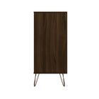 Manhattan Comfort - Ensemble de commodes de chambre à coucher style milieu du siècle rockefeller - brun - ensemble de 2-21,57 po L x 35,31 po l x 44,57 po H