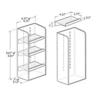 Azar - Organiseur en plastique extra-petit à trois niveaux - 9,87 po x 4,75 po x 3,12 po - Transparent-Trois niveaux pour une séparation organisée et une visibilité facile