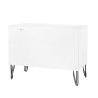 Manhattan Comfort DUMBO 35.19" Modern Dresser - White and Grey-17.61" L x 35.19" W x 26.85" H