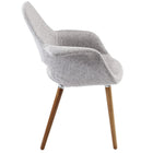 Modway Aegis Dining Armchair - Light Grey - 4 Pack-Foam padding for comfort