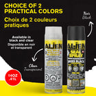 Alien Seal Spray Waterproof Liquid Rubber Spray - 14 oz - Black-Controlled, Precise Application: Features a controlled spray nozzle for a precise and mess-free application, allowing you to cover cracks and leaks with ease.