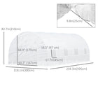 Outsunny Walk-in Polytunnel Greenhouse 20 x 10 x 7ft for Backyard- UV and tear resistant PE plastic cover allows sunlight to pass through
 