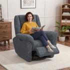 HOMCOM Power Recliner with Upholstered Seat and USB Ports - Dark Grey-120° stepless adjustment offers personalized relaxation  