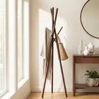 Decent Living - Porte-manteau en bois - Finition noyer sur frêne-6