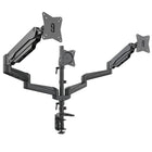 ShoppingAll - Support pour écran LCD à triple ressort à gaz avec bras pivotant - noir-Peut accueillir trois moniteurs 15"-32", chaque bras peut supporter un moniteur de 17,6lb/8kg avec des trous de montage VESA de 75mm x75mm ou 100mm x 100mm.