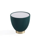 Manhattan Comfort Anderson Modern Leatherette Upholstered End Table - Green - Set of 2-10