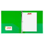 JAM Paper - Classeur en plastique de 0 -5 pouce - vert - 3 anneaux-Quantité : Vendu individuellement | Conçu pour durer longtemps et résister aux déchirures ou aux pliages, facile à nettoyer.