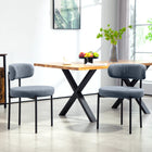 HOMCOM - Chaises de salle à manger avec pieds en acier pour cuisine - gris - ensemble de 2-Les assises rembourrées offrent un confort exceptionnel 