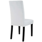 Modway Confer Vinyl Dining Side Chair - White - 2 Pack-Solid rubberwood legs