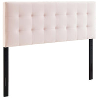 Modway Lily Biscuit Tufted Performance Velvet Queen Headboard - Pink-Luxurious Modern Queen Headboard