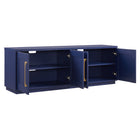 Hudson&Canal Tillman TV Stand for TV's up to 75" - Dark Blue-Clean with a soft, dry cloth and no harsh chemicals or abrasive cleaning materials