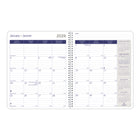 Blueline 2026 DuraGlobe 14-Month Monthly Planner - Bamboo Fibre Paper - 8-7/8" x 7-1/8" - Joyful - Bilingual-Twin-wire binding with semi-flexible cover (sturdy back cover)