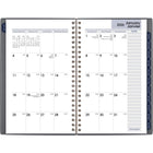 AT-A-GLANCE 2026 Traditional Weekly/Monthly Planner - 8" H x 5" W - Grey - Bilingual-Weekly: one week per two-page spread, open scheduling, monthly: one month per two-page spread with tabs
