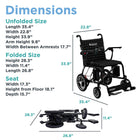 Journey Air Elite Lightweight Folding Power Chair - Blue-Supports up to 240 lb for dependable daily use