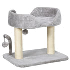 PawHut - Arbre à chat, condo avec poteaux à griffer en sisal-Poteaux à griffer en sisal, permettant aux animaux de creuser et de griffer 