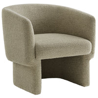 Modway - Muse Tissu Boucle Chaise d’accent en tonneau - Liège-Rembourrage en mousse dense