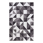 Modway Kahula Geometric Triangle Mosaic Area Rug - 5 x 8 - Black/Grey/White-Geometric Triangle Mosaic Area Rug