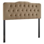 Modway Annabel Stain-Resistant Performance Velvet King Headboard - Taupe-Stain-Resistant Performance Velvet