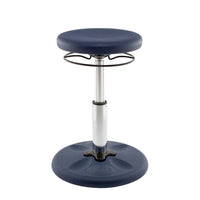 FDMT Kore Adjustable Wobble Stool - 14-19" H - Dark Blue-The Kore Wobble Chair is infused with Smart Plastic, an anti-microbial agent that inhibits germs from growing on the stool's plastic surface.