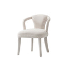 Manhattan Comfort Palmer 22.8" Mid-Century Modern Tweed Upholstered Dining Armchair - Ivory - Set of 2-Birch Wood Feet Upholstered in Luxurious Tweed for Fashion and Durability