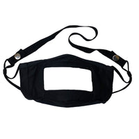 Mist Away 2-Ply Non-Medical Adult Reusable Face Mask - Black-Users include and not limited to customer service/retail  personnel, presenters, hard of hearing
