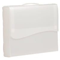 JAM Paper - Portefeuille en plastique avec fermeture à pression ondulée à deux boutons - 12 x 9 1/2 x 2 - Transparent-Couleur: Clair