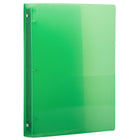 JAM Paper Plastic 0.75" 3-Ring Binder - Green-Size: .75" Width | Holds up to 130 sheets of paper.