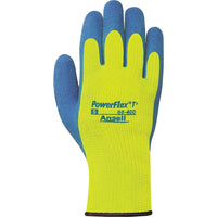 Ansell Powerflex T-degrees Hi Viz 80-400 Gloves, Small/7, Rubber Latex Coating, 7 Gauge, Terry Shell, 24 Pack-Coating Rubber Latex